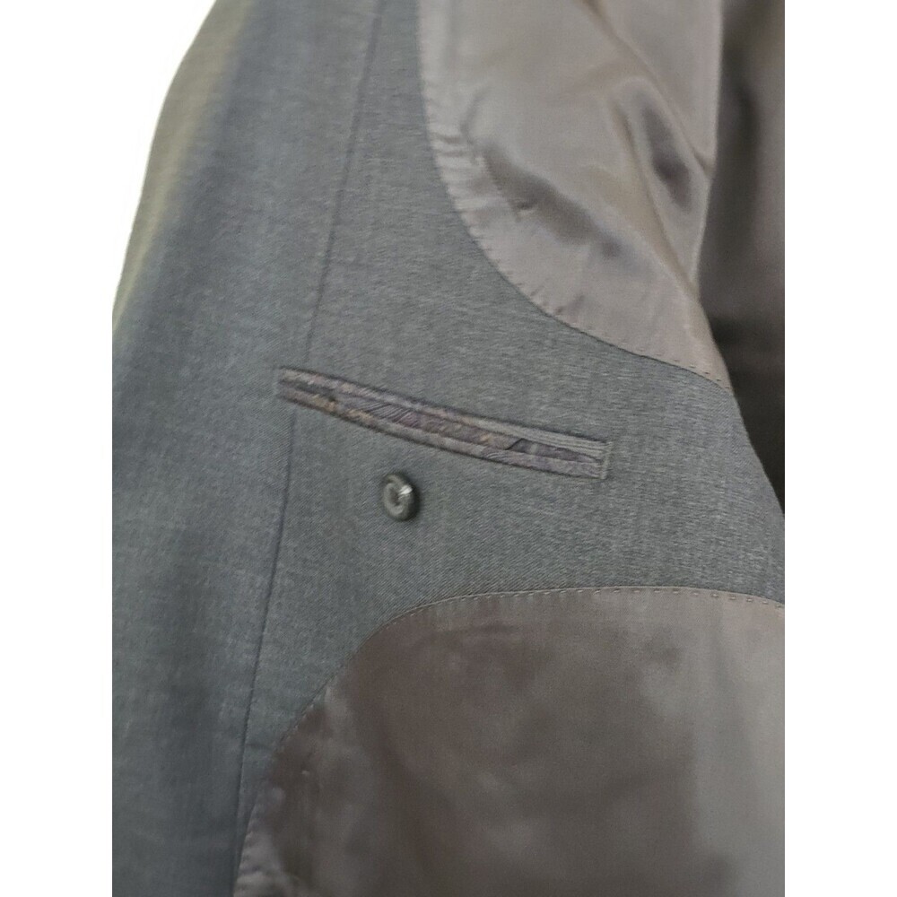 Lauren Ralph Lauren 50L 100% Wool Blazer Sport Coat Gray Windowpane 2 Button - Picture 11 of 14